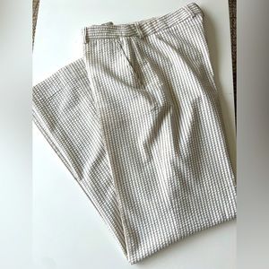 Lacoste seersucker trousers wide leg pants